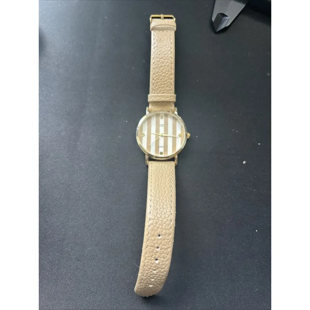 Decree Gold Tone Case Beige And White Dial Women’s Quartz Watch
